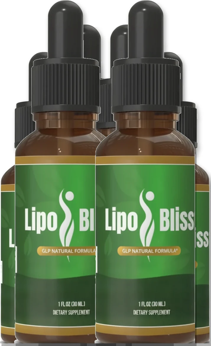 LipoBliss 6-bottle best-value package of weight-management drops, 180 day supply